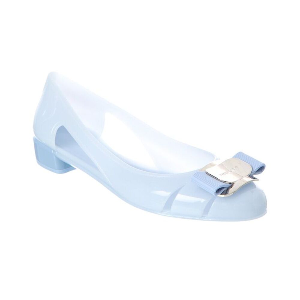 Ferragamo New Vara Jelly Ballet Flat, Blue